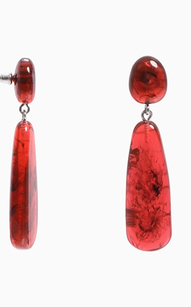 FOLLI FOLLIE-Γυναικεία σκουλαρίκια FOLLI FOLLIE Impress Me κόκκινα