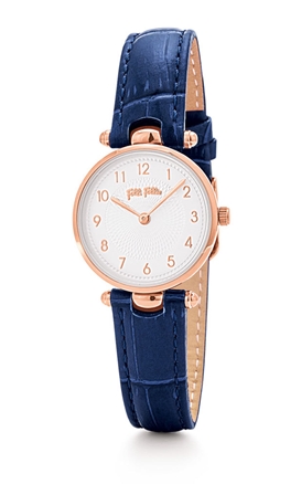FOLLI FOLLIE-Γυναικείο ρολόι με δερμάτινο λουράκι FOLLI FOLLIE LADY CLUB μπλε