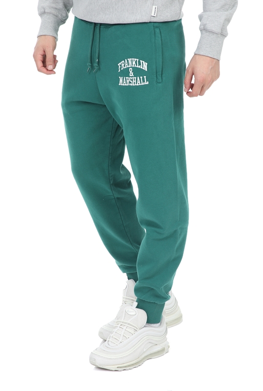 FRANKLIN & MARSHALL-Ανδρικό παντελόνι φόρμας FRANKLIN & MARSHALL BRUSHED COTTON FLEECE πράσινο