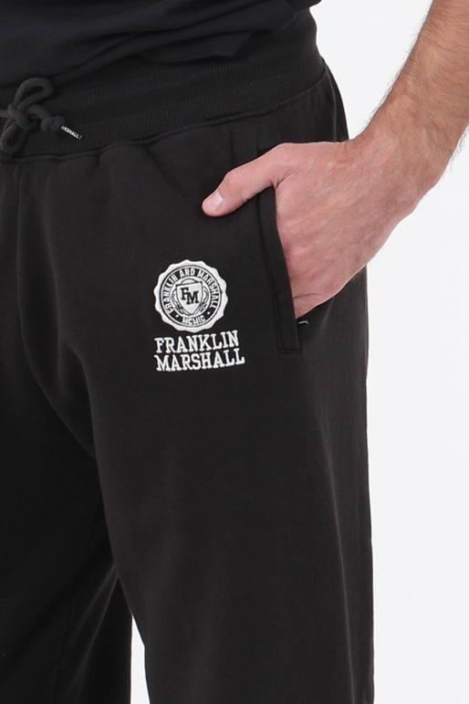 FRANKLIN & MARSHAL-Ανδρικό παντελόνι φόρμας FRANKLIN & MARSHALL μαύρο