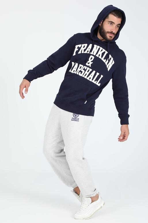 FRANKLIN & MARSHAL-Ανδρικό παντελόνι φόρμας FRANKLIN & MARSHALL BRUSHED μπλε