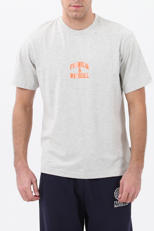 FRANKLIN & MARSHALL-Ανδρικό t-shirt FRANKLIN & MARSHALL γκρι