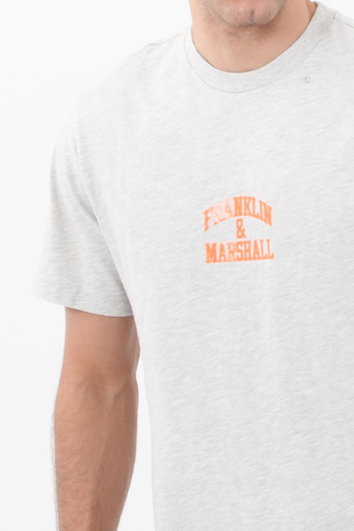 FRANKLIN & MARSHALL-Ανδρικό t-shirt FRANKLIN & MARSHALL γκρι