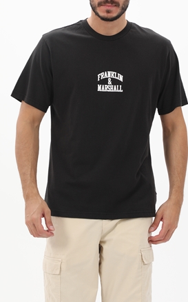 FRANKLIN & MARSHALL-Ανδρικό t-shirt FRANKLIN & MARSHALL JM3009.000.1009P01 μαύρο