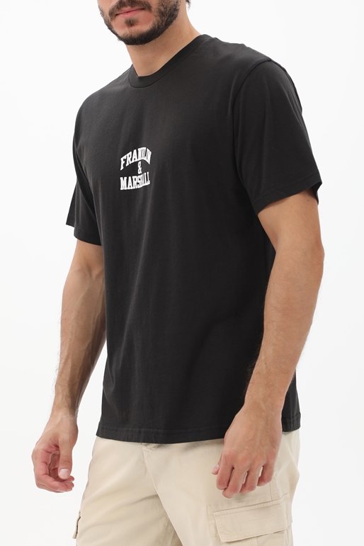 FRANKLIN & MARSHALL-Ανδρικό t-shirt FRANKLIN & MARSHALL JM3009.000.1009P01 μαύρο