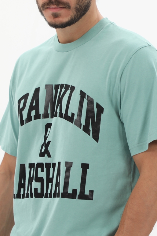 FRANKLIN & MARSHALL-Ανδρικό t-shirt FRANKLIN & MARSHALL JM3011.000.1009P01 πράσινο