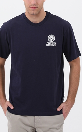 FRANKLIN & MARSHALL-Ανδρικό t-shirt FRANKLIN & MARSHALL μπλε