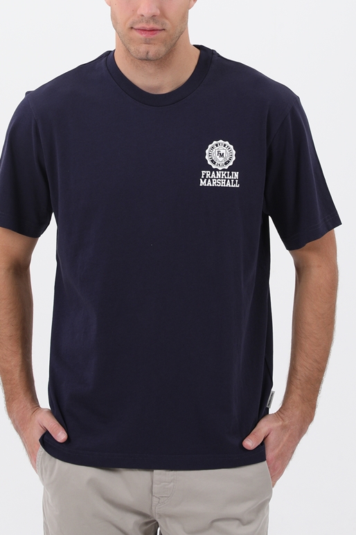 FRANKLIN & MARSHAL-Ανδρικό t-shirt FRANKLIN & MARSHALL μπλε