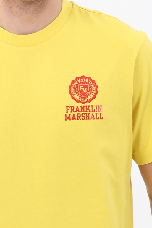 FRANKLIN & MARSHALL-Ανδρικό t-shirt FRANKLIN & MARSHALL JERSEY μαύρο
