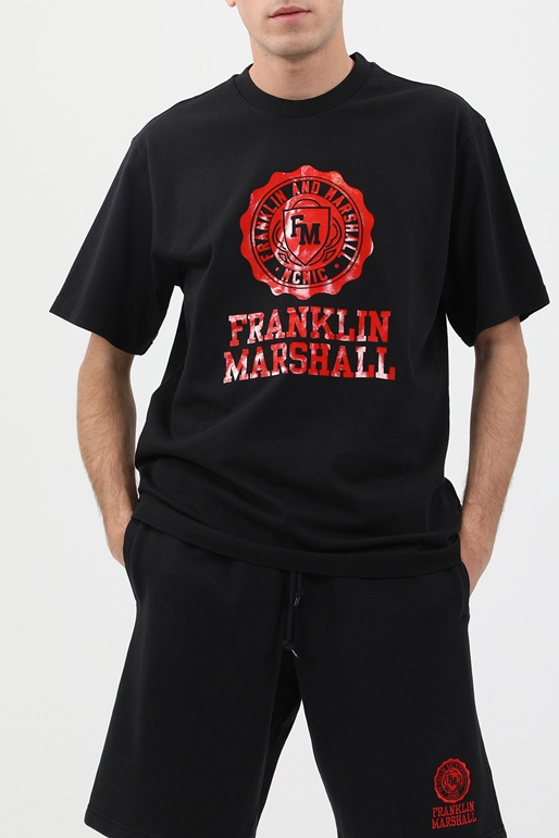 FRANKLIN & MARSHALL-Ανδρική μπλούζα FRANKLIN & MARSHALL μπλε