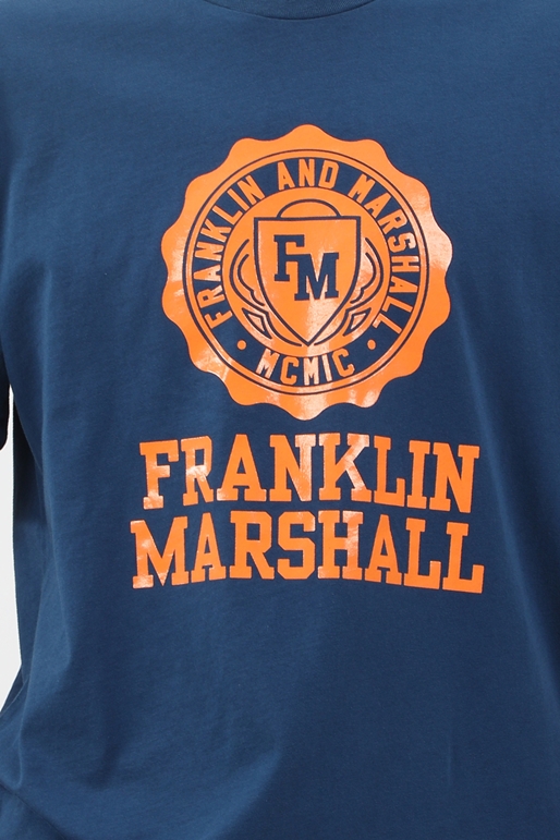 FRANKLIN & MARSHALL-Ανδρική μπλούζα FRANKLIN & MARSHALL μπορντό