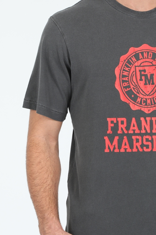 FRANKLIN & MARSHALL-Ανδρική μπλούζα FRANKLIN & MARSHALL γκρι