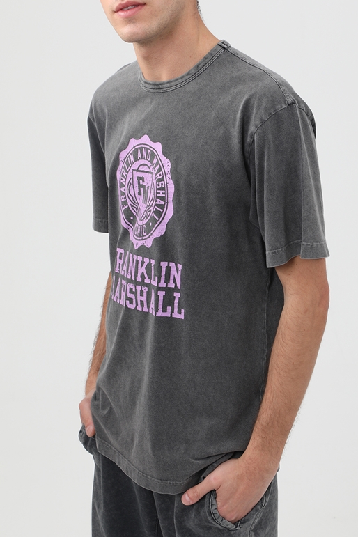 FRANKLIN & MARSHALL-Ανδρική μπλούζα FRANKLIN & MARSHALL MARMORISEE μοβ
