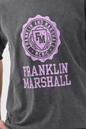 FRANKLIN & MARSHALL-Ανδρική μπλούζα FRANKLIN & MARSHALL MARMORISEE γκρι