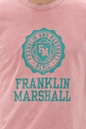 FRANKLIN & MARSHALL-Ανδρικό t-shirt FRANKLIN & MARSHALL JM3017.000.1013G36 ροζ