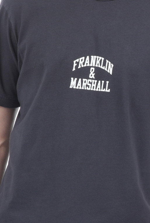 FRANKLIN & MARSHALL-Ανδρικό t-shirt FRANKLIN & MARSHALL μαύρο