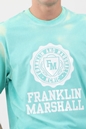 FRANKLIN & MARSHALL-Ανδρική μπλούζα FRANKLIN & MARSHALL THERMOCROMIX τιρκουάζ