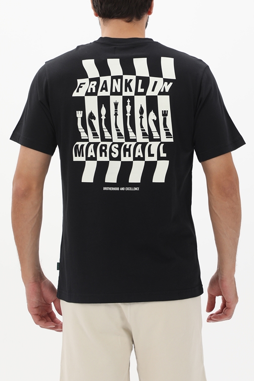 FRANKLIN & MARSHALL-Ανδρικό t-shirt FRANKLIN & MARSHALL JM3190.000.1012P01 μαύρο