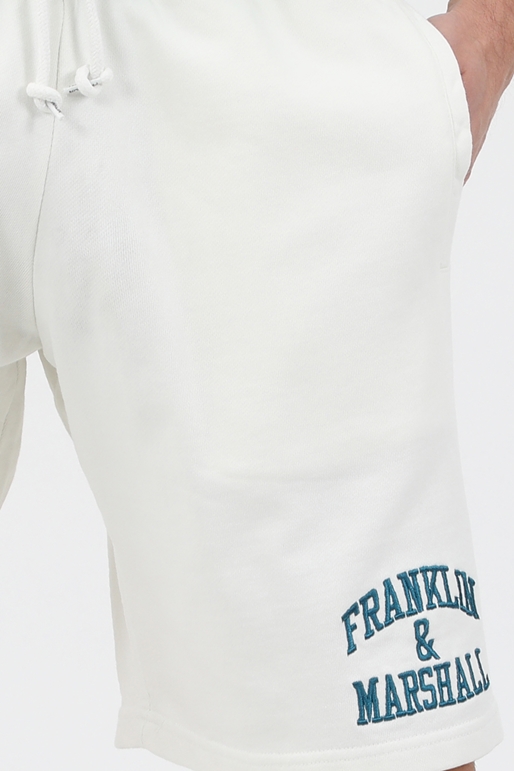 FRANKLIN & MARSHALL-Ανδρική βερμούδα FRANKLIN & MARSHALL λευκή
