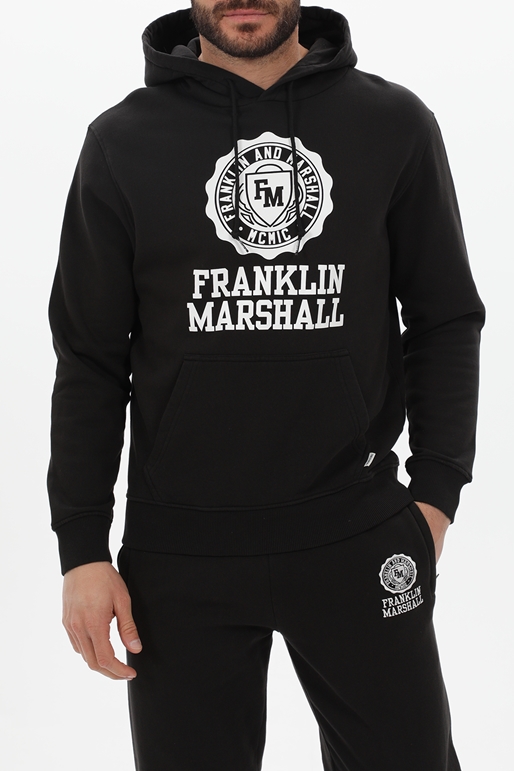 FRANKLIN & MARSHALL-Ανδρική φούτερ μπλούζα FRANKLIN & MARSHALL μπλε