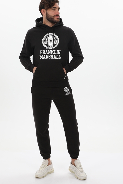 FRANKLIN & MARSHALL-Ανδρική φούτερ μπλούζα FRANKLIN & MARSHALL μπλε