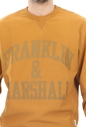 FRANKLIN & MARSHALL-Ανδρική φούτερ μπλούζα FRANKLIN & MARSHALL BRUSHED COTTON FLEE κίτρινη
