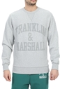 FRANKLIN & MARSHALL-Ανδρική φούτερ μπλούζα FRANKLIN & MARSHALL Sweatshirt-BRUSHED γκρι