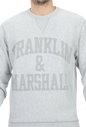 FRANKLIN & MARSHALL-Ανδρική φούτερ μπλούζα FRANKLIN & MARSHALL Sweatshirt-BRUSHED γκρι