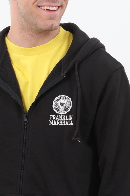 FRANKLIN & MARSHALL-Ανδρική φούτερ μπλούζα FRANKLIN & MARSHALL μαύρο