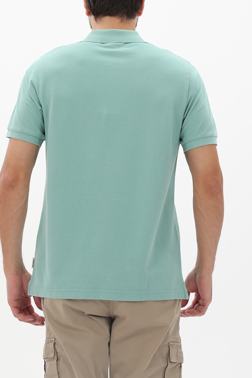 FRANKLIN & MARSHALL-Ανδρική polo μπλούζα FRANKLIN & MARSHALL JM6010.000.3005P01 Polo-COTTON PIQUET πράσινη