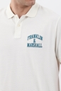 FRANKLIN & MARSHAL-Ανδρική polo μπλούζα FRANKLIN & MARSHALL λευκό 