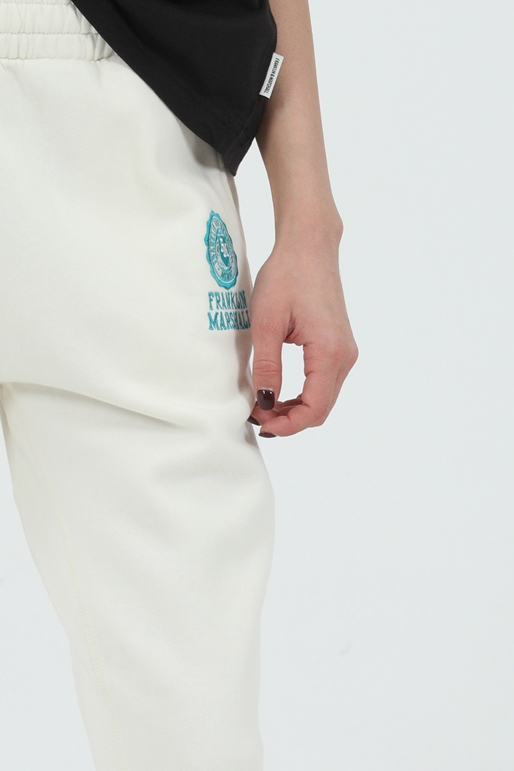 FRANKLIN & MARSHALL-Γυναικείο παντελόνι φόρμας FRANKLIN & MARSHALL λευκό