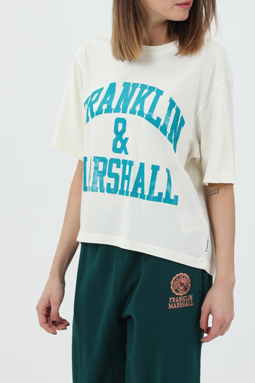 FRANKLIN & MARSHALL-Γυναικείο t-shirt FRANKLIN & MARSHALL μαύρο