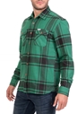 FRANKLIN & MARSHALL-Ανδρικό πουκάμισο FRANKLIN & MARSHALL πράσινο-μαύρο