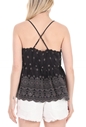FREE PEOPLE COLLECTION-Γυναικείο τοπ FREE PEOPLE JENNA EMBROIDERED μαύρο