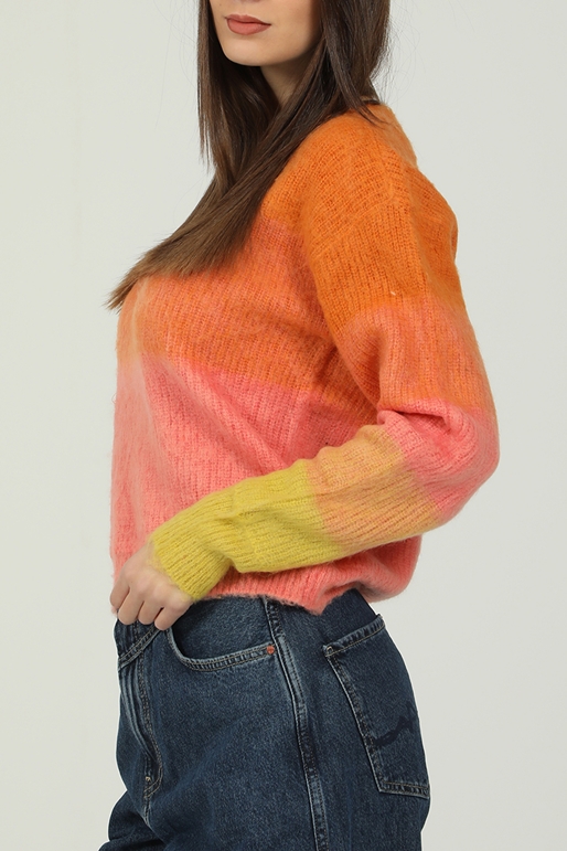 FREE PEOPLE COLLECTION-Γυναικείο πουλόβερ FREE PEOPLE πορτοκαλί ροζ κίτρινο