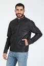 GABBA-Ανδρικό δερμάτινο jacket GABBA Benton Black Leather Jacket μαύρο