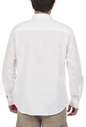 GABBA-Ανδρικό πουκάμισο GABBA Rella Linen λευκό