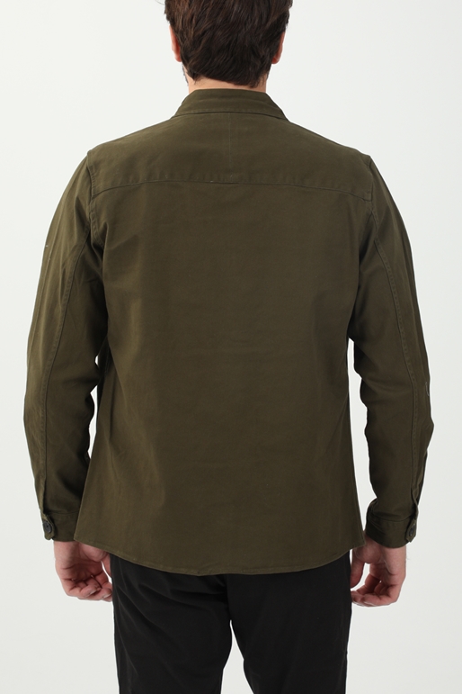 GABBA-Ανδρικό πουκάμισο GABBA 2200440120 TOPPER LS χακί