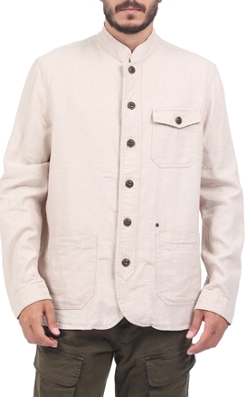GABBA-Ανδρικό jacket GABBA Goa Linen Layer μπεζ