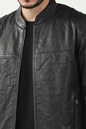GABBA-Ανδρικό δερμάτινο jacket GABBA μαύρο