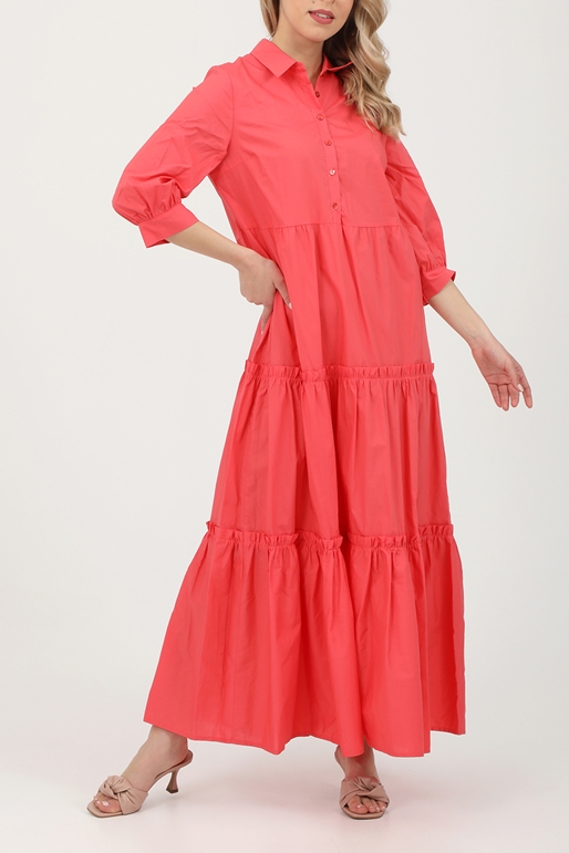 GAUDI-Γυναικείο μακρύ φόρεμα GAUDI κοραλί