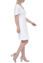 GAUDI-Γυναικείο mini φόρεμα GAUDI λευκό ασημί