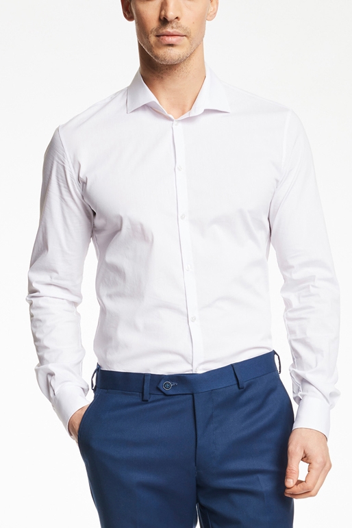 GAUDI-Ανδρικό πουκάμισο GAUDI FASHION λευκό