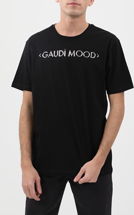 GAUDI-Ανδρικό t-shirt GAUDI μαύρο