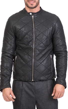GOOSECRAFT-Ανδρικό δερμάτινο jacket GOOSECRAFT ANTHONY μαύρο