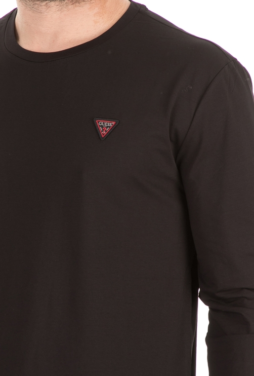 GUESS-Ανδρική πλεκτή μπλούζα GUESS BOOTCAMP μαύρη