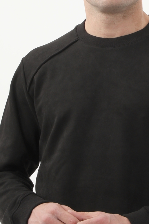 GUESS-Ανδρική φούτερ μπλούζα GUESS NEWTON CN FLEECE μαύρη