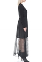 GUESS-Γυναικείο maxi φόρεμα GUESS SAADIA DRESS - DOTTY MESH KNI μαύρο