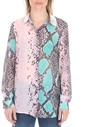 GUESS-Γυναικείο πουκάμισο GUESS CLOUIS ροζ μπλε